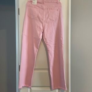 Pink denim jeans